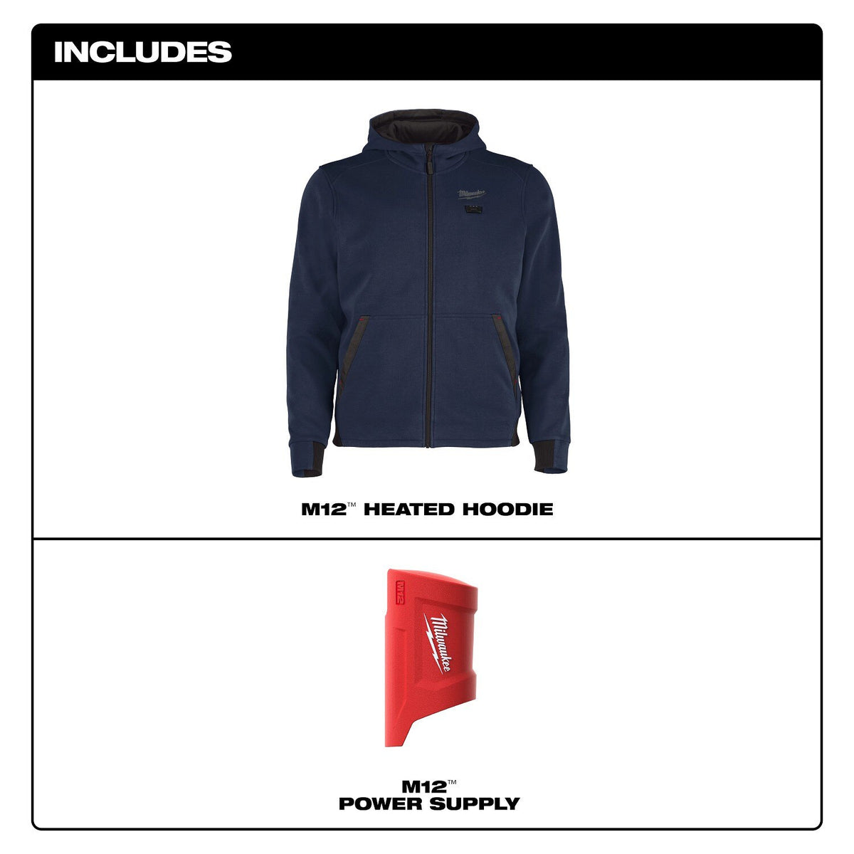 Milwaukee M200U-20 M12 Heated Hoodie Only - Blue - 3