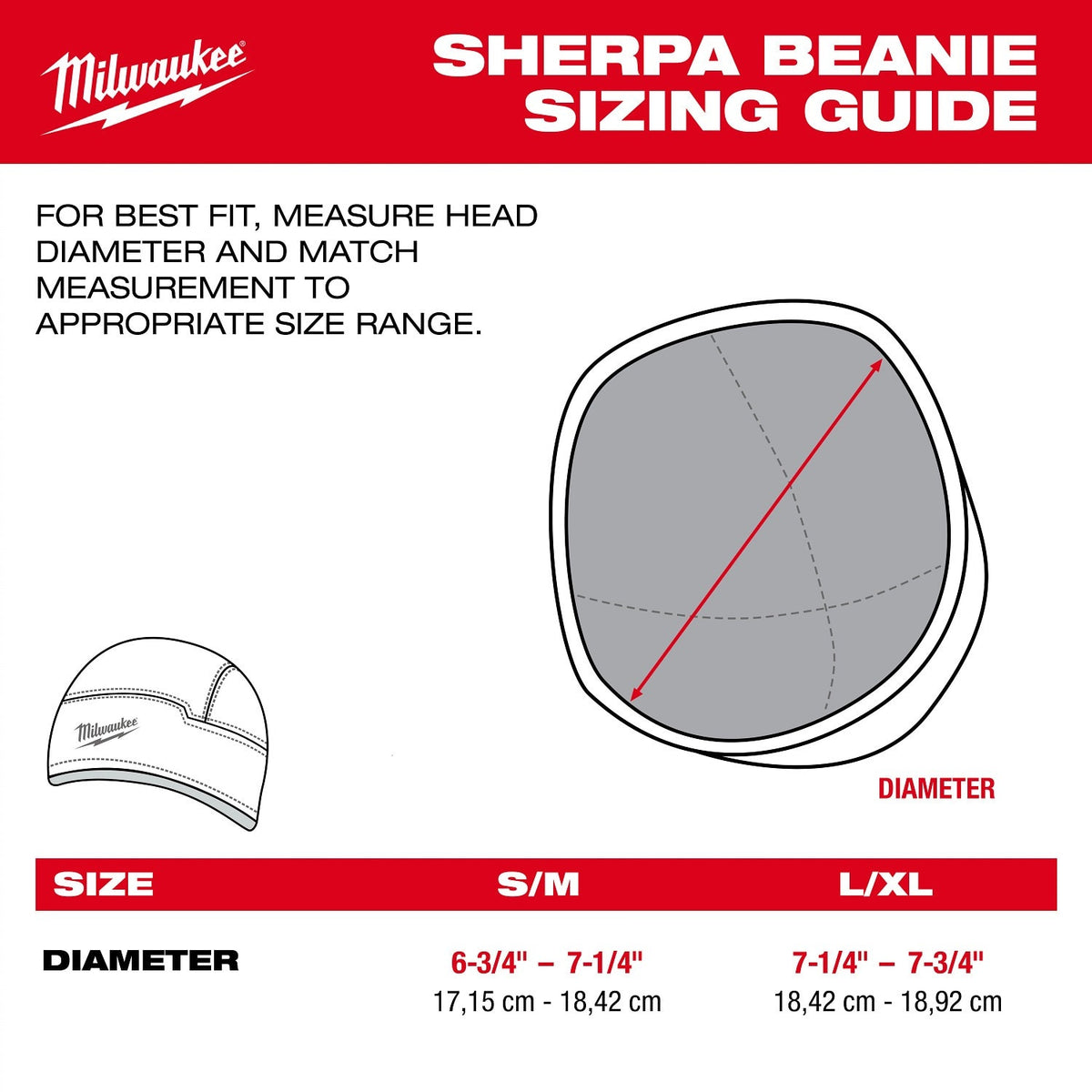 Milwaukee M755C-SM Sherpa-Lined Camo Beanie Windproof Water-Resistant Low-Profile Fit Size S/M - 5
