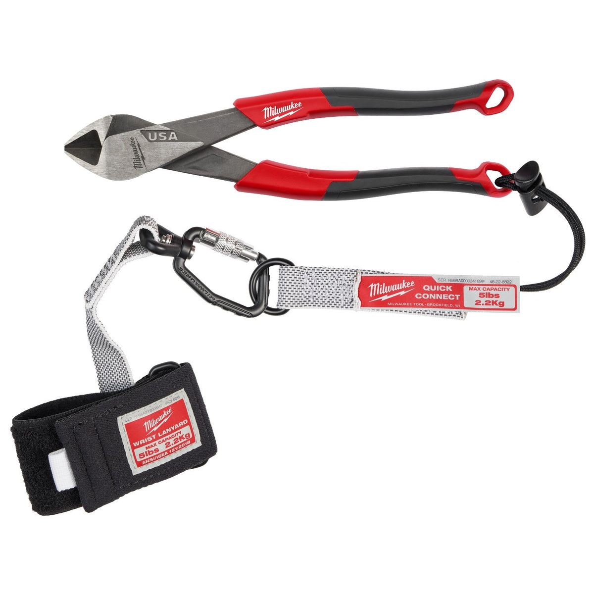 Milwaukee MT558A 8" Angled Head Diagonal Comfort Grip Cutting Pliers (USA) - 6