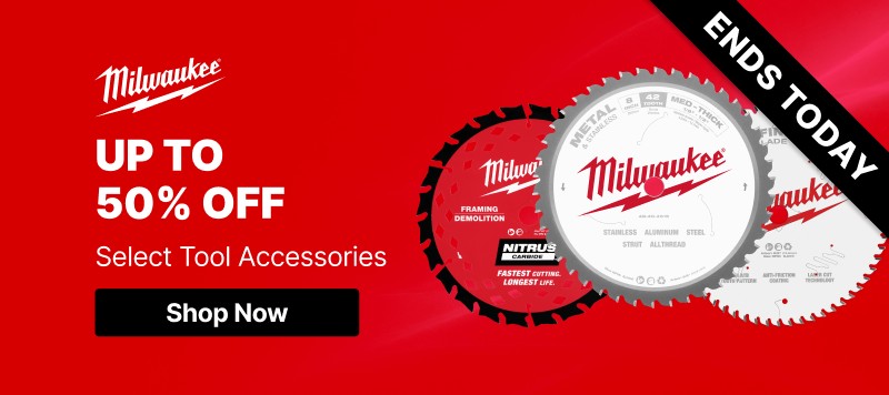 Up to 50% Off Select Milwaukee Tool Accessories