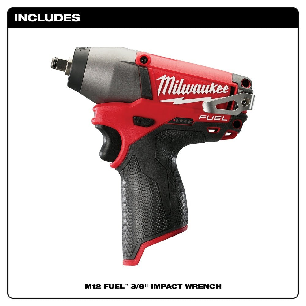 Milwaukee 2454-20 M12 FUEL 3/8" Impact Wrench, Bare Tool