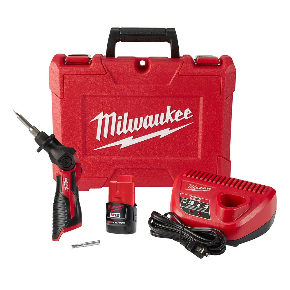 Milwaukee M12 12V Plastic Pipe Shear Kit 2470-21 with 1.5Ah Battery,  Charger, & Tool Case 