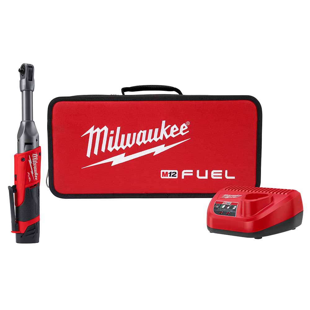 Milwaukee 2559-21 M12 FUEL 1/4" Extended Reach Ratchet 1 Battery Kit