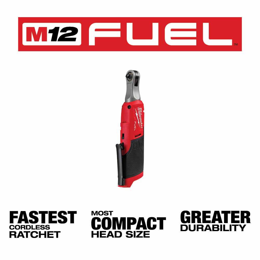 Milwaukee 2566-20 M12 FUEL™ 1/4" High Speed Ratchet, Bare Tool