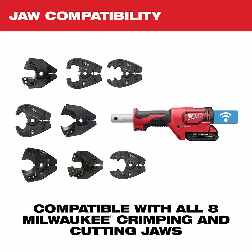 Milwaukee 2678-22O M18 Force Logic 6T Utility Crimping Kit w/ D3 Grooves and Fixed O Die
