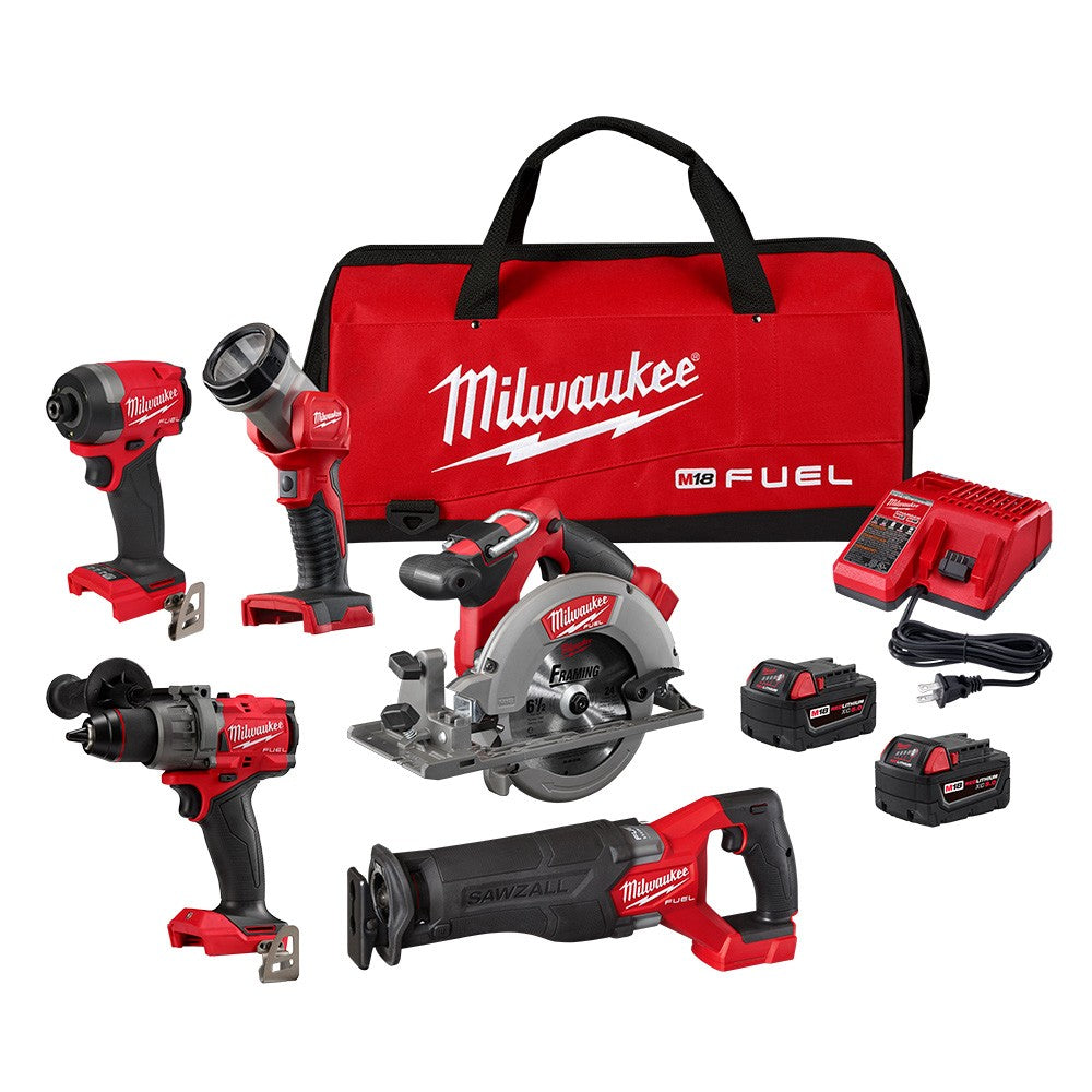Milwaukee 3697-25 M18 Fuel 5 Tool Combo Kit