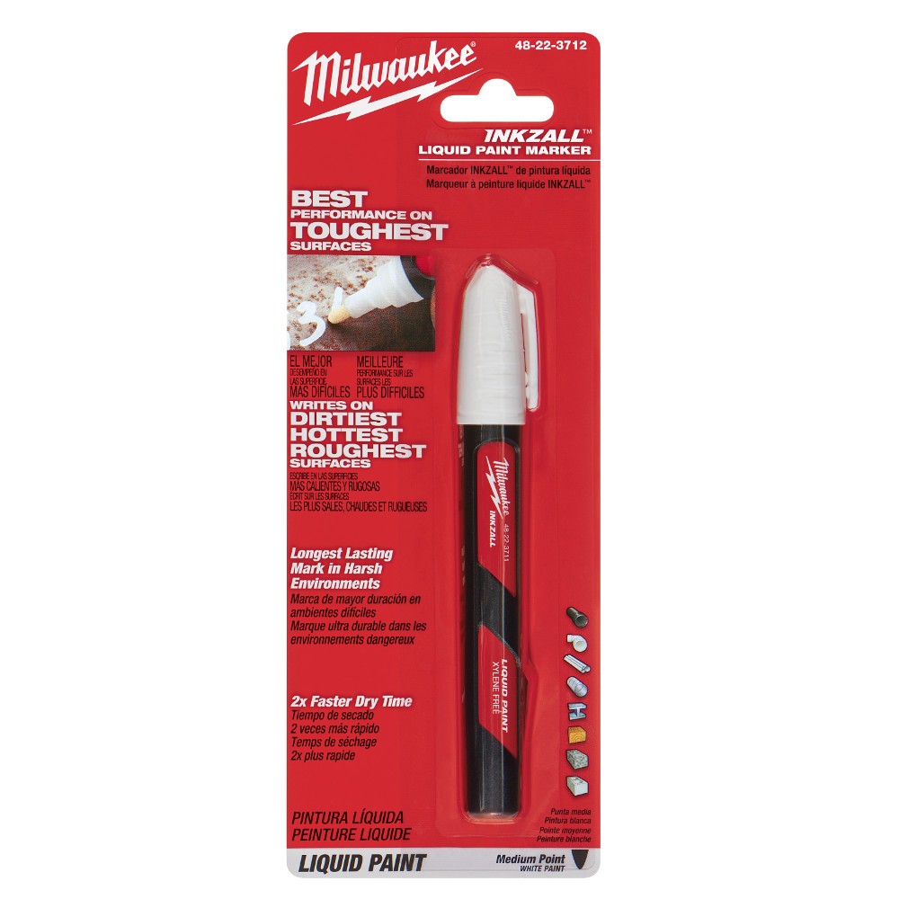 Milwaukee 48-22-3712 INKZALL Paint Marker, White