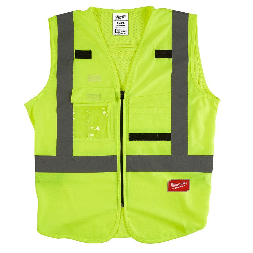 Milwaukee 48-73-5022 High Visibility Yellow Safety Vest - L/XL