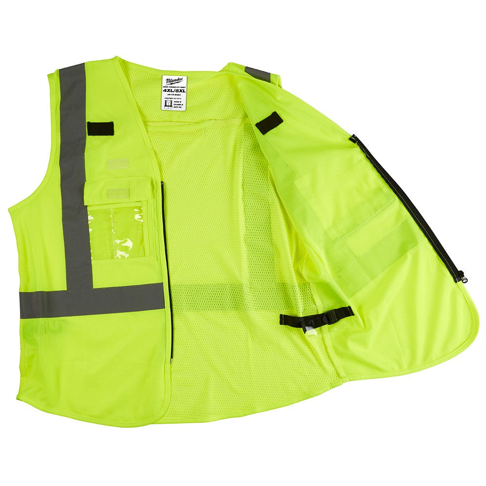 Milwaukee 48-73-5024 High Visibility Yellow Safety Vest - 4X/5X