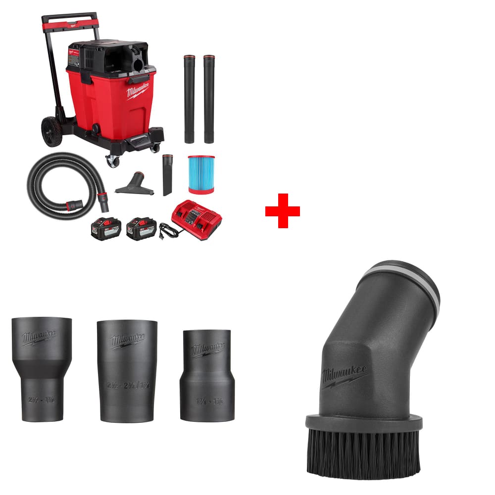 Milwaukee 0930-22HD M18 FUEL 12-Gal Wet/Dry Vac Kit w/FREE Brush & Adaptor Kit