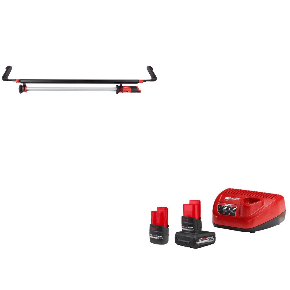 Milwaukee 2125-20 M12 Underhood Light W/ 48-59-2452S M12 2-Battery Starter Kit