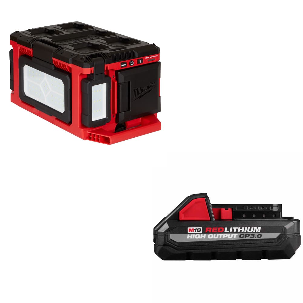 Milwaukee 2357-20 M18™ PACKOUT™ Light/Charger w/FREE 48-11-1835 Battery