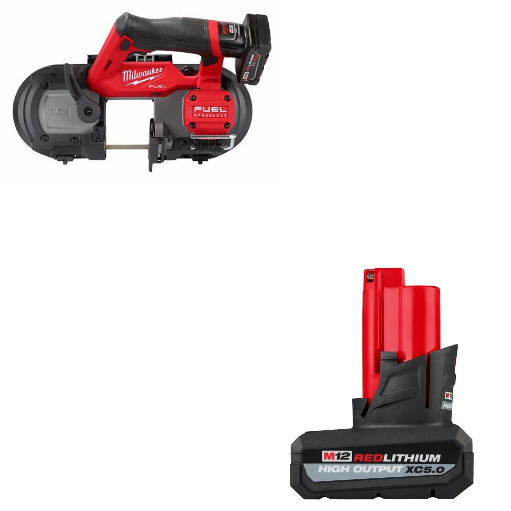 Milwaukee 2529-21XC M12 FUElLBand Saw Kit w/ FREE 48-11-2450 M12 Battery Pack
