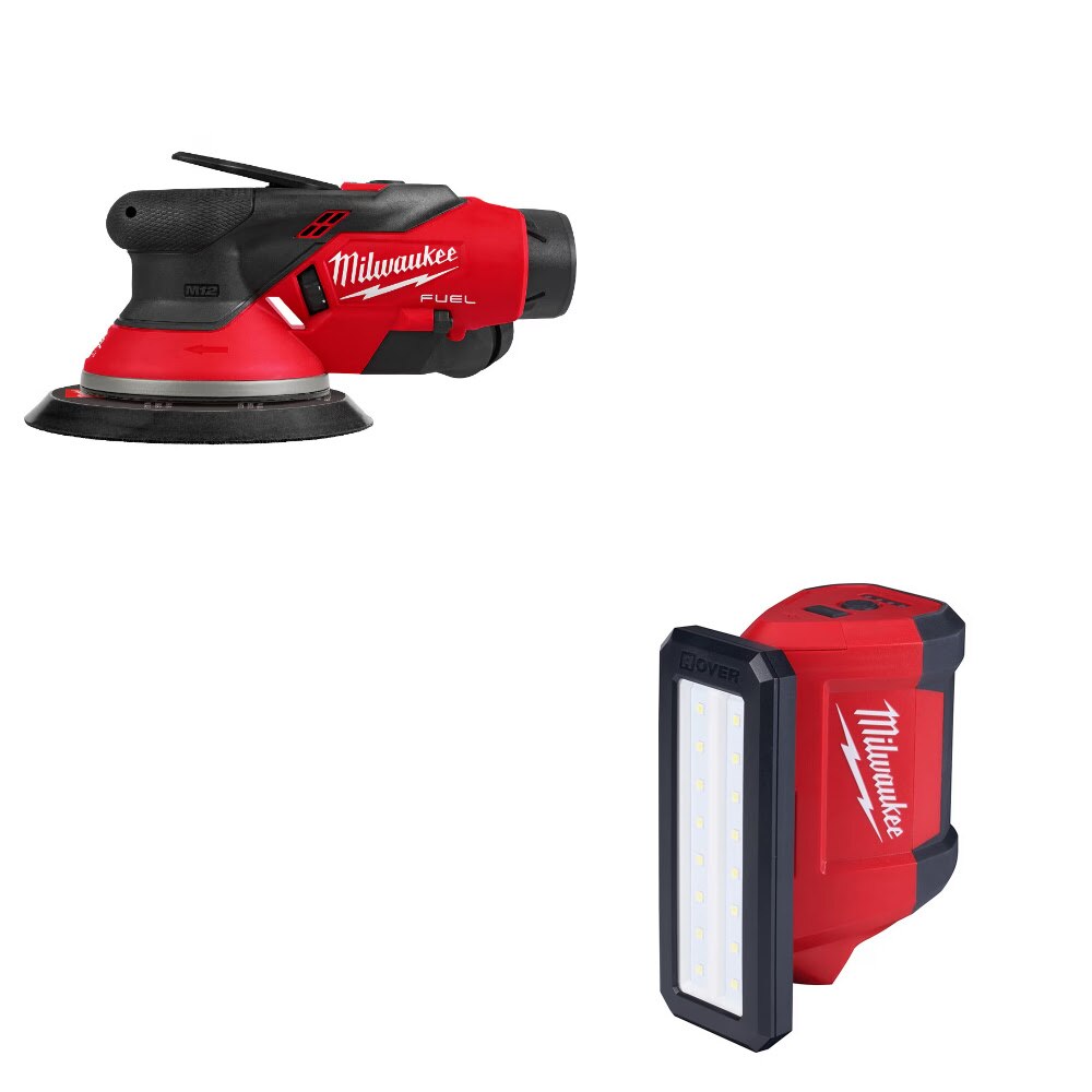 Milwaukee 2584-22CX Random Orbital Sander Kit W/ FREE 2367-20 Flood Light
