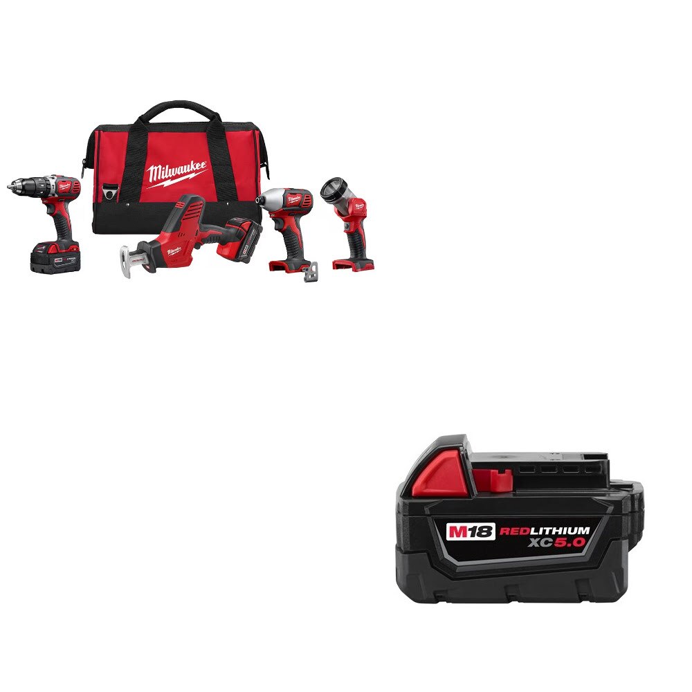 Milwaukee 2695-24 Combo Kit W/ FREE 48-11-1850 Battery Pack