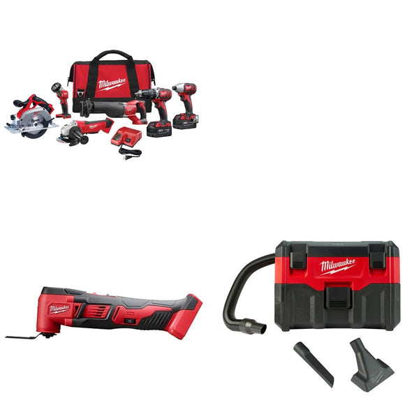 Milwaukee 2696-26 M18 6-Tool Combo Kit W/ FREE 2626-20 M18 Multi-Tool