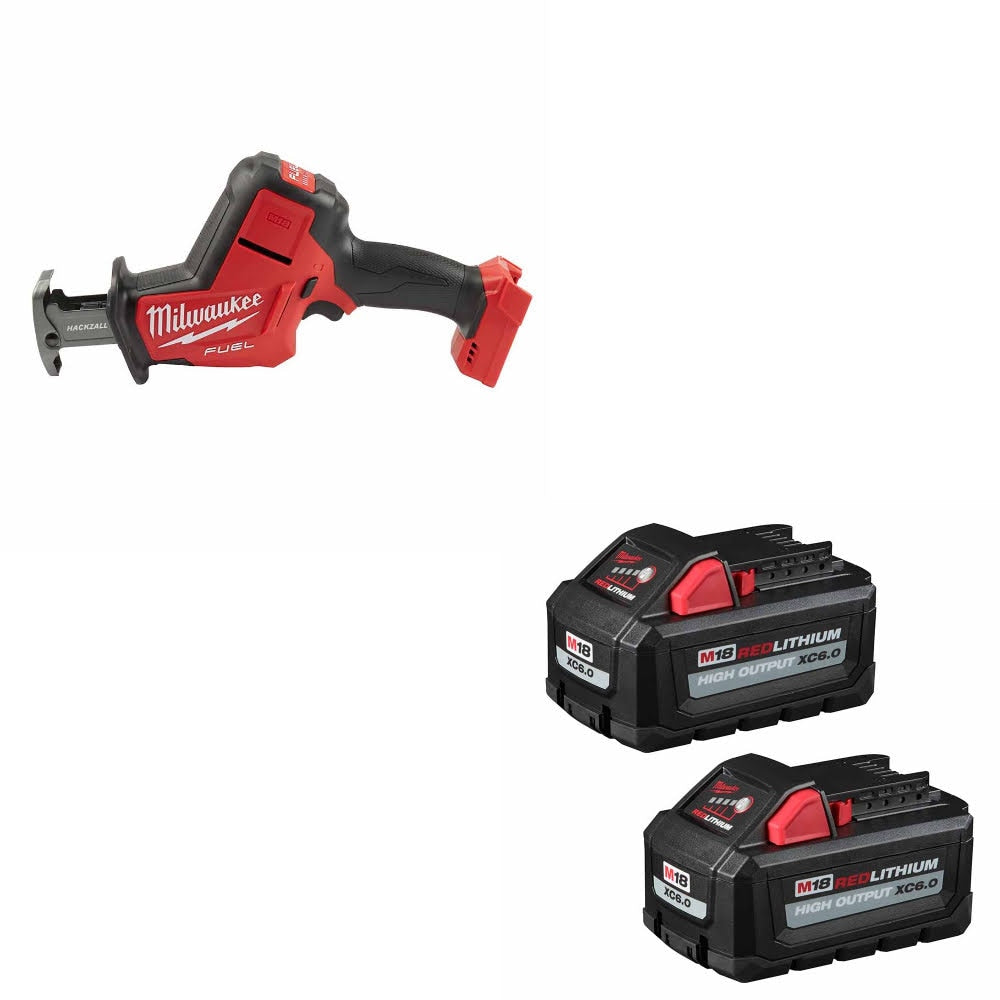Milwaukee 2719-20 M18 FUEL Hackzall, Bare W/ 48-11-1862 M18 XC6.0 Battery, 2Pk