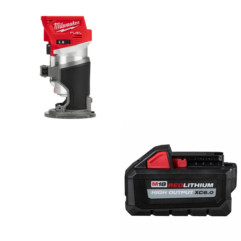 Milwaukee 2723-20 M18 FUEL Router, Bare W/ 48-11-1865 M18 XC6.0 Battery Pack