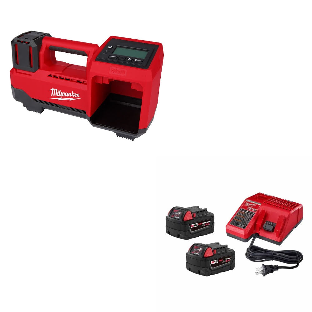 Milwaukee 2848-20 M18 Tire Inflator, Bare W/ 48-59-1852B M18 18V Starter Kit