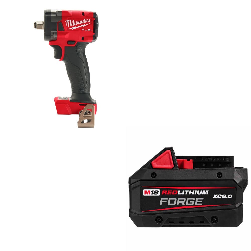 Milwaukee  2855-20 M18 FUEL 1/2" Impact Wrench W/ 48-11-1881 M18 Battery Pack