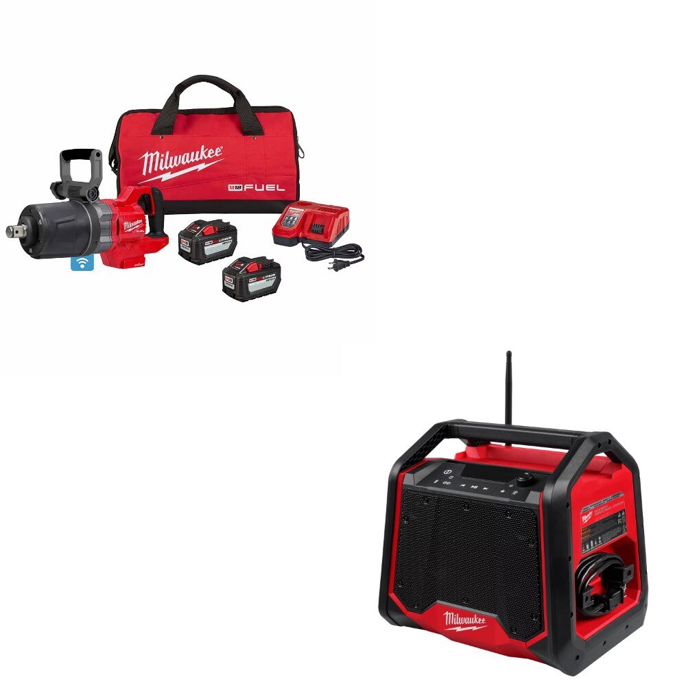 Milwaukee 1in D-Handle Impact Wrench Kit W/ FREE Jobsite Radio Charger
