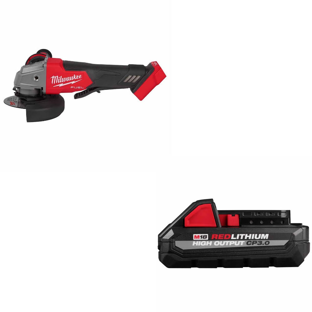 Milwaukee 2880-20 M18 FUEL 4-1/2"/5" Grinder W/ 48-11-1835 M18 CP3.0 Battery