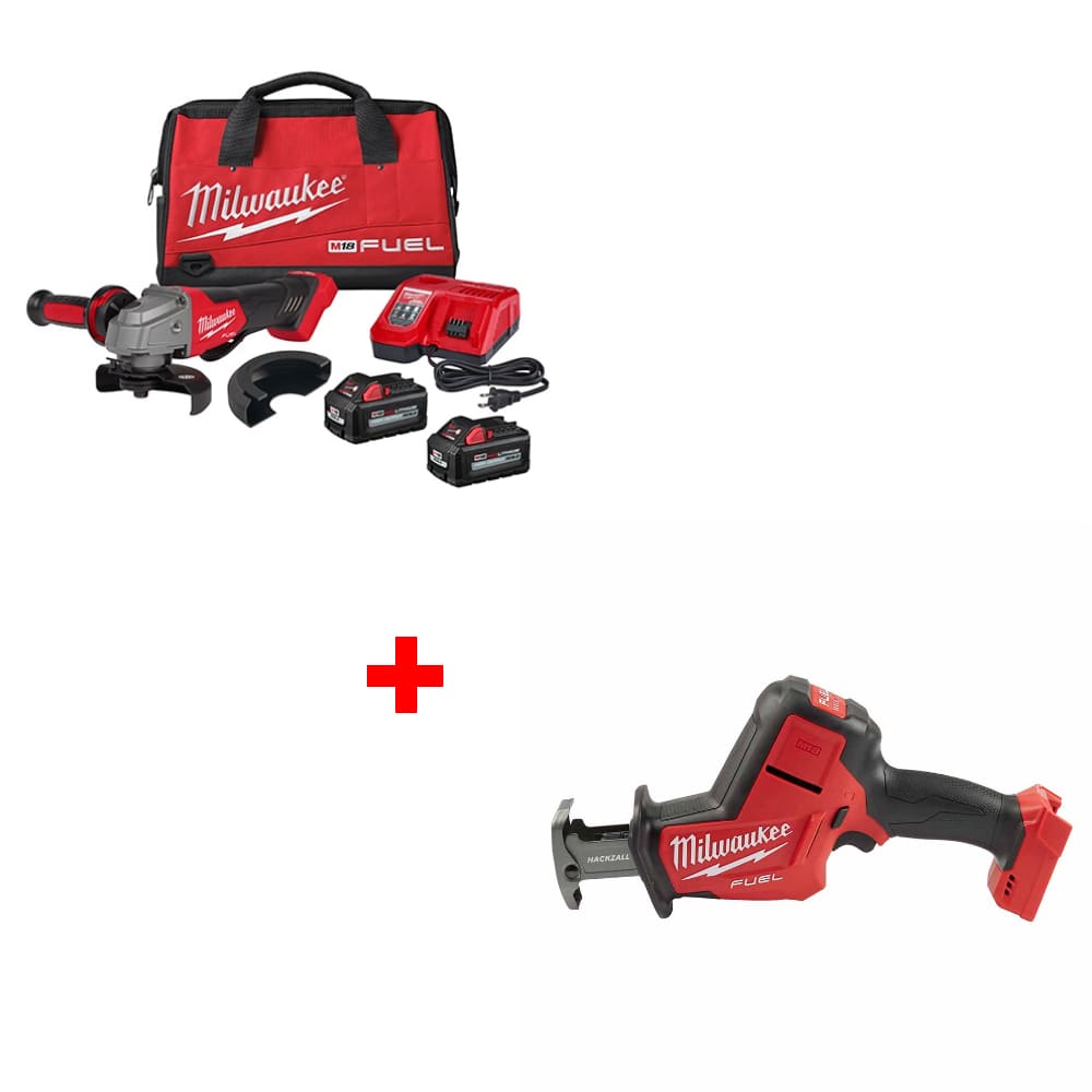 Milwaukee 2880-22 M18 FUEL Grinder Kit w/ FREE 2719-20 M18 FUEL Hackzall, Bare