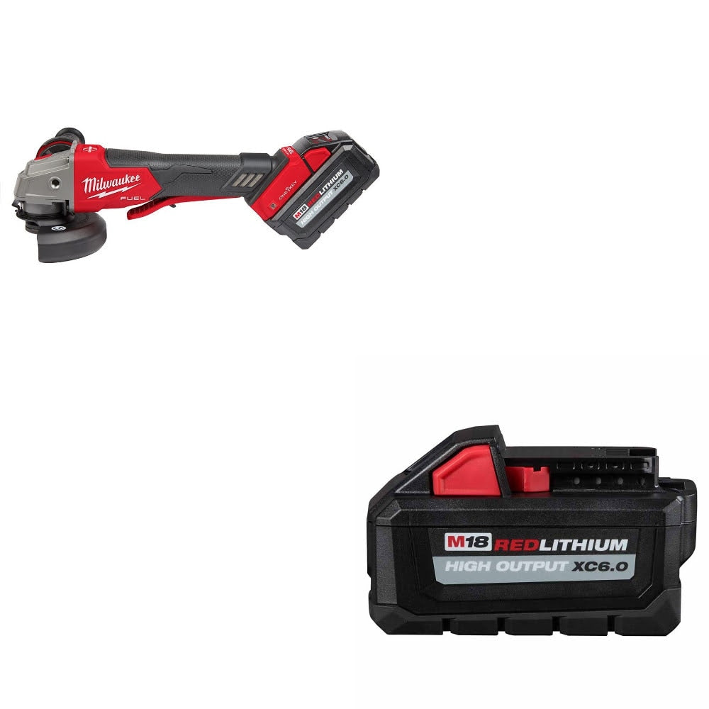 Milwaukee 2882-22 M18 FUEL Grinder Kit w/ 48-11-1865 M18 Battery Pack