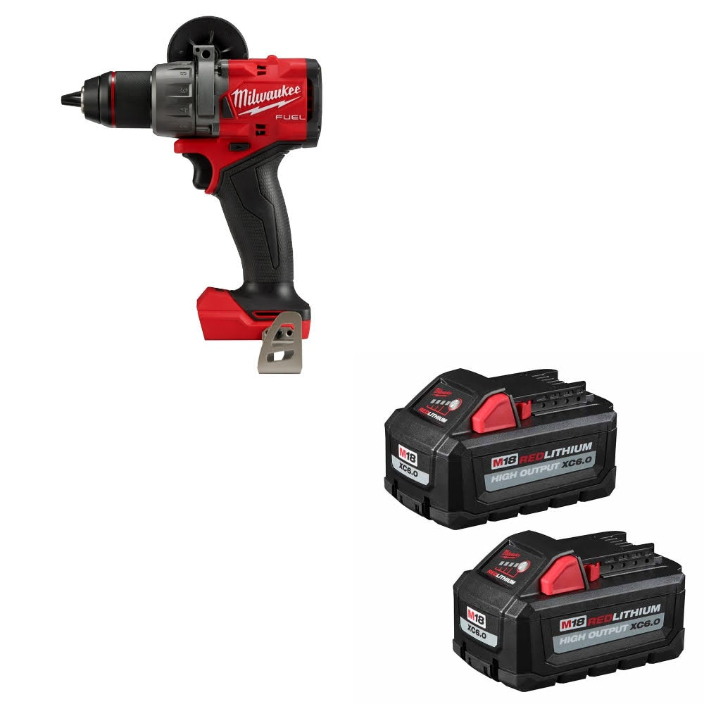 Milwaukee 2904-20 M18 FUEL 1/2" Drill/Driver W/ 48-11-1862 M18 XC6 Battery, 2Pk