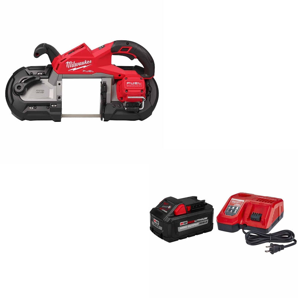 Milwaukee 2929-20 M18 FUEL Deep Cut Band Saw W/ 48-59-1880 M18 XC8.0 Starter Kit