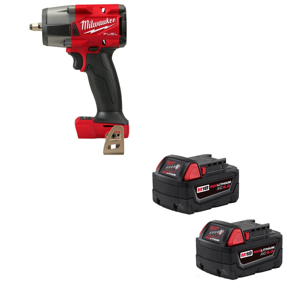 Milwaukee  2960-20 M18 FUEL 3/8" Impact Wrench W/ 48-11-1852 M18 Battery, 2 Pack