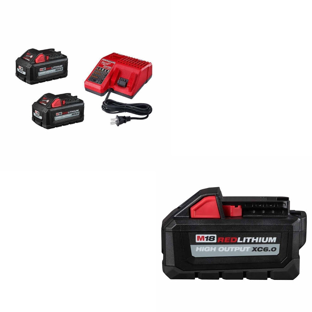 Milwaukee 48-59-1862S M18 XC6.0 Battery/Charger Kit W/ FREE 48-11-1865