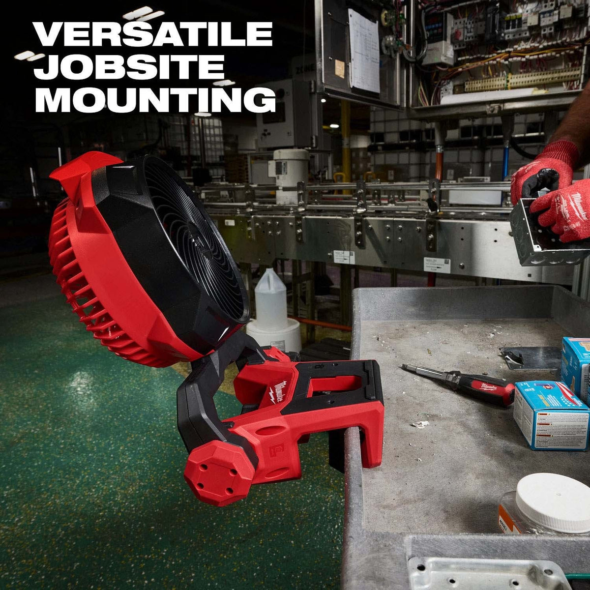 Milwaukee 0817-20 M18 Brushless 7" Scissor Lift Fan with Quick Adjust Clamp - 7