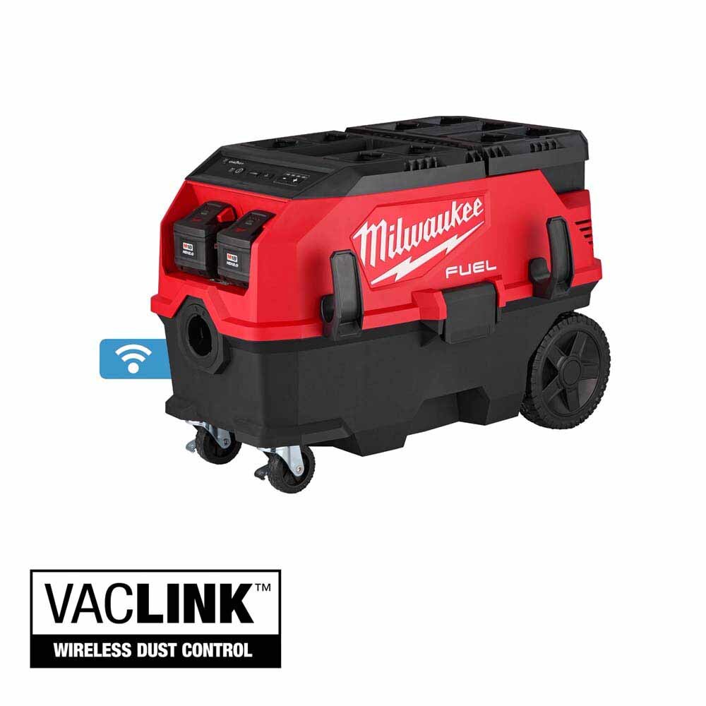 Battery Backdraft Extractor Milwaukee 0888-22HD M18 FUEL 9 Gallon Dual Battery Dust Extractor Kit