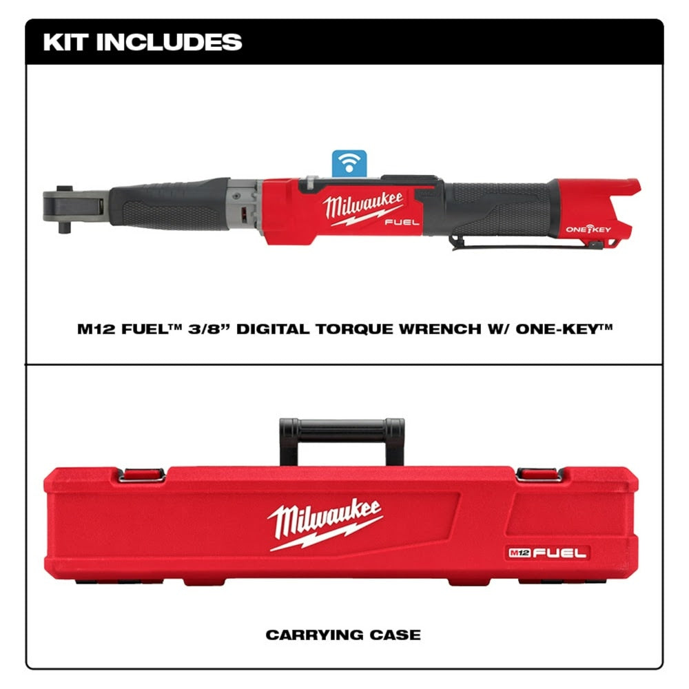 Milwaukee 2465-80 M12 FUEL 3/8" Digital Torque Wrench w/ ONE-KEY Bare Tool (Reconditioned) - 2
