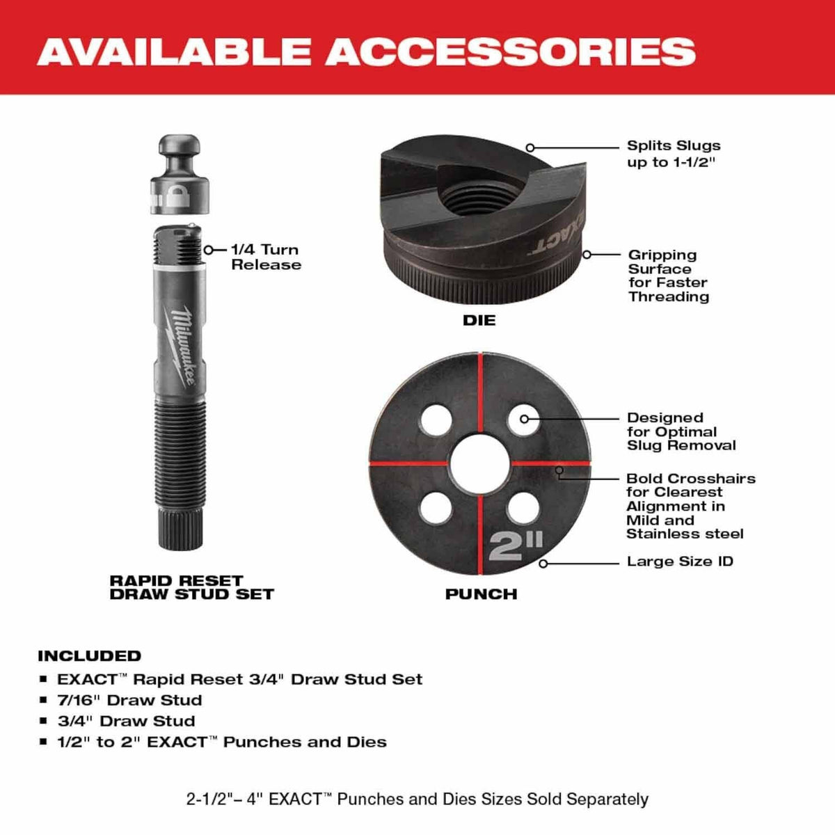 Milwaukee 2677-02 M18 FORCE LOGIC 6T Knockout Tool 1/2" - 2" - 4