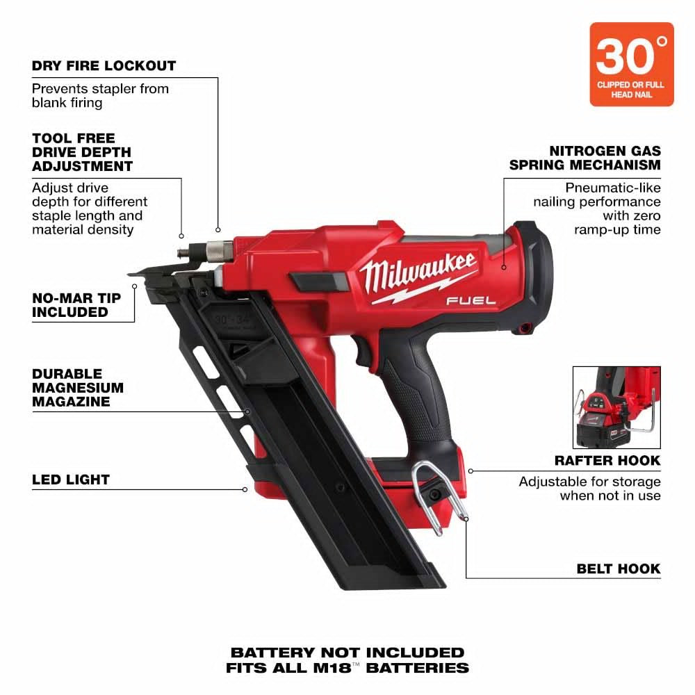 Milwaukee 2745-80 M18 FUEL 30 Degree Framing Nailer (Reconditioned) - 5