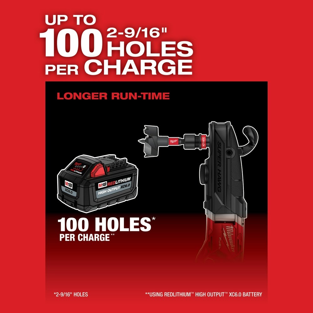 Milwaukee 2811-80 M18 FUEL Super Hawg Right Angle Drill w/Quik-Lok - Bare Tool (Reconditioned) - 7