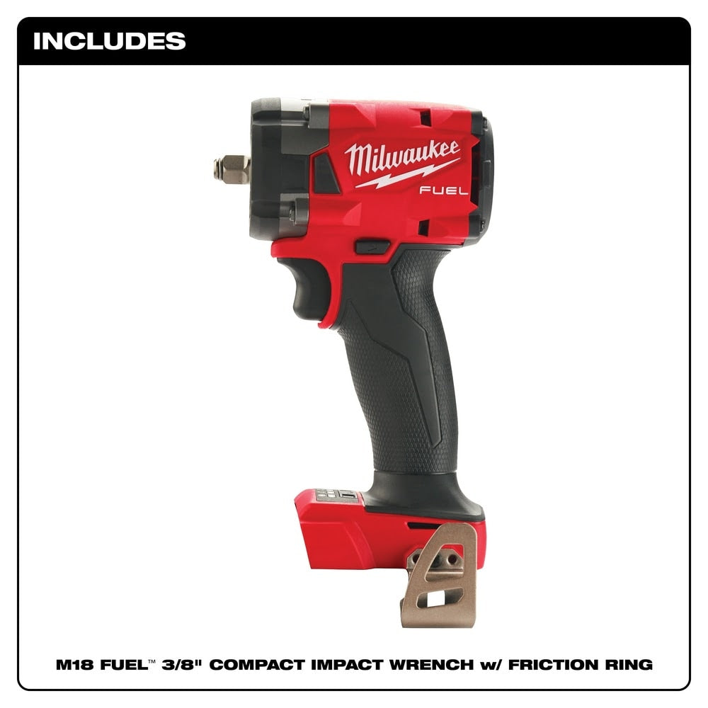Milwaukee 2854-80 M18 FUEL 3/8" Compact Impact Wrench w/ Friction Ring Bare Tool (Reconditioned) - 2