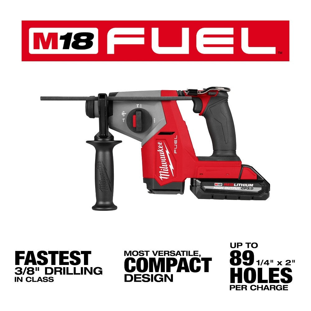Milwaukee 2908-22DE M18 FUEL 5/8" SDS Plus Rotary Hammer w/ Dust Extractor Kit - 3