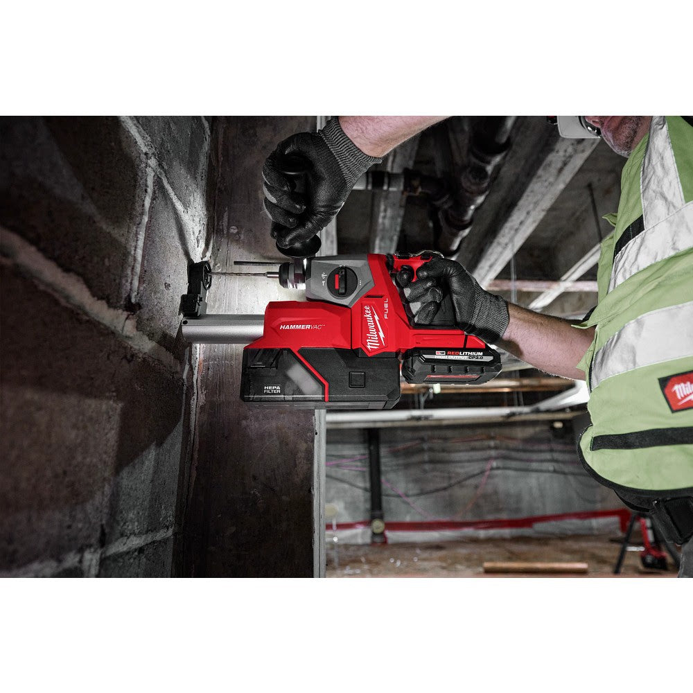Milwaukee 2908-22DE M18 FUEL 5/8" SDS Plus Rotary Hammer w/ Dust Extractor Kit - 11