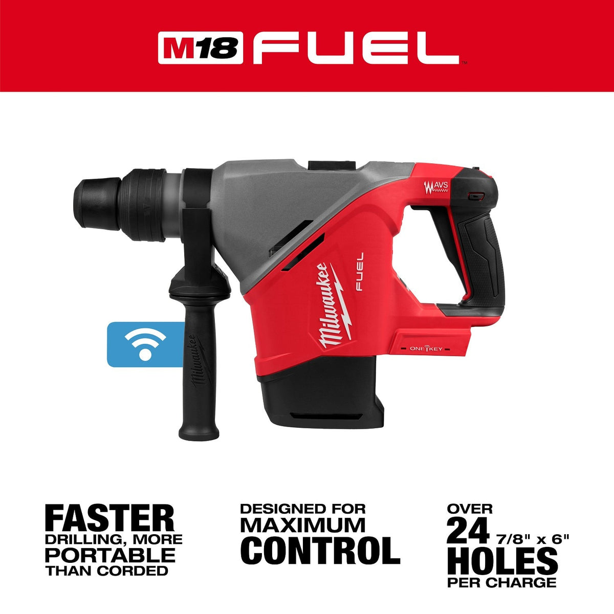 Milwaukee 2917-20 M18 FUEL 1-9/16" SDS Max Rotary Hammer with ONE-KEY - 2