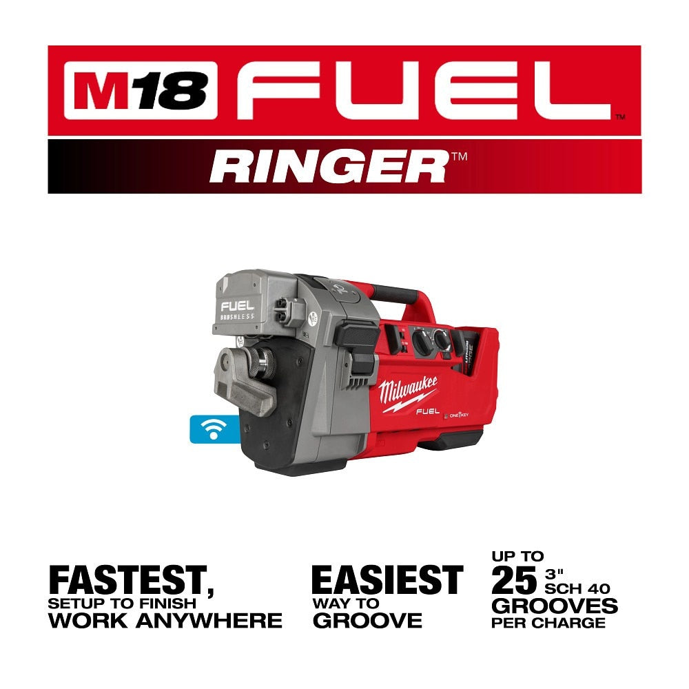 Milwaukee 2928-22 M18 FUEL RINGER Roll Groover for 2” – 6” Sch 10/40 - 7