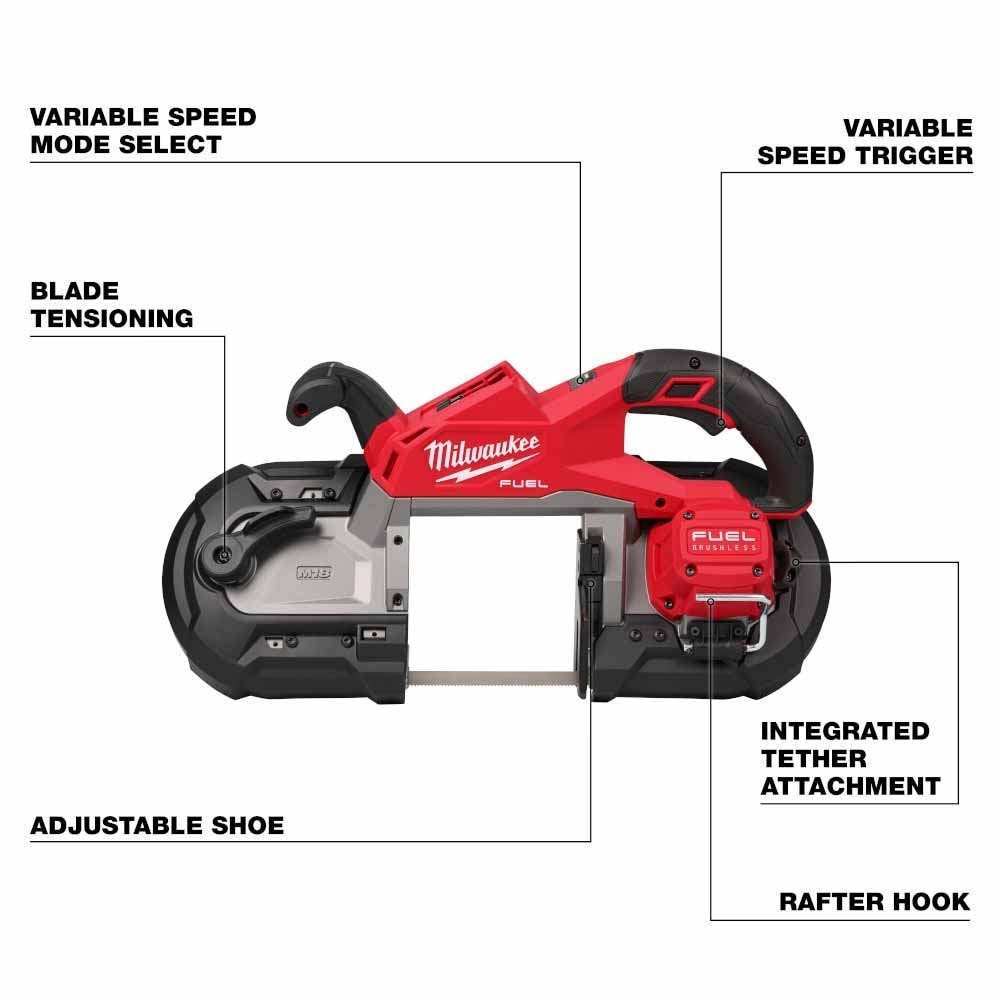 Milwaukee 2929-20 M18 FUEL Deep Cut Band Saw - 6