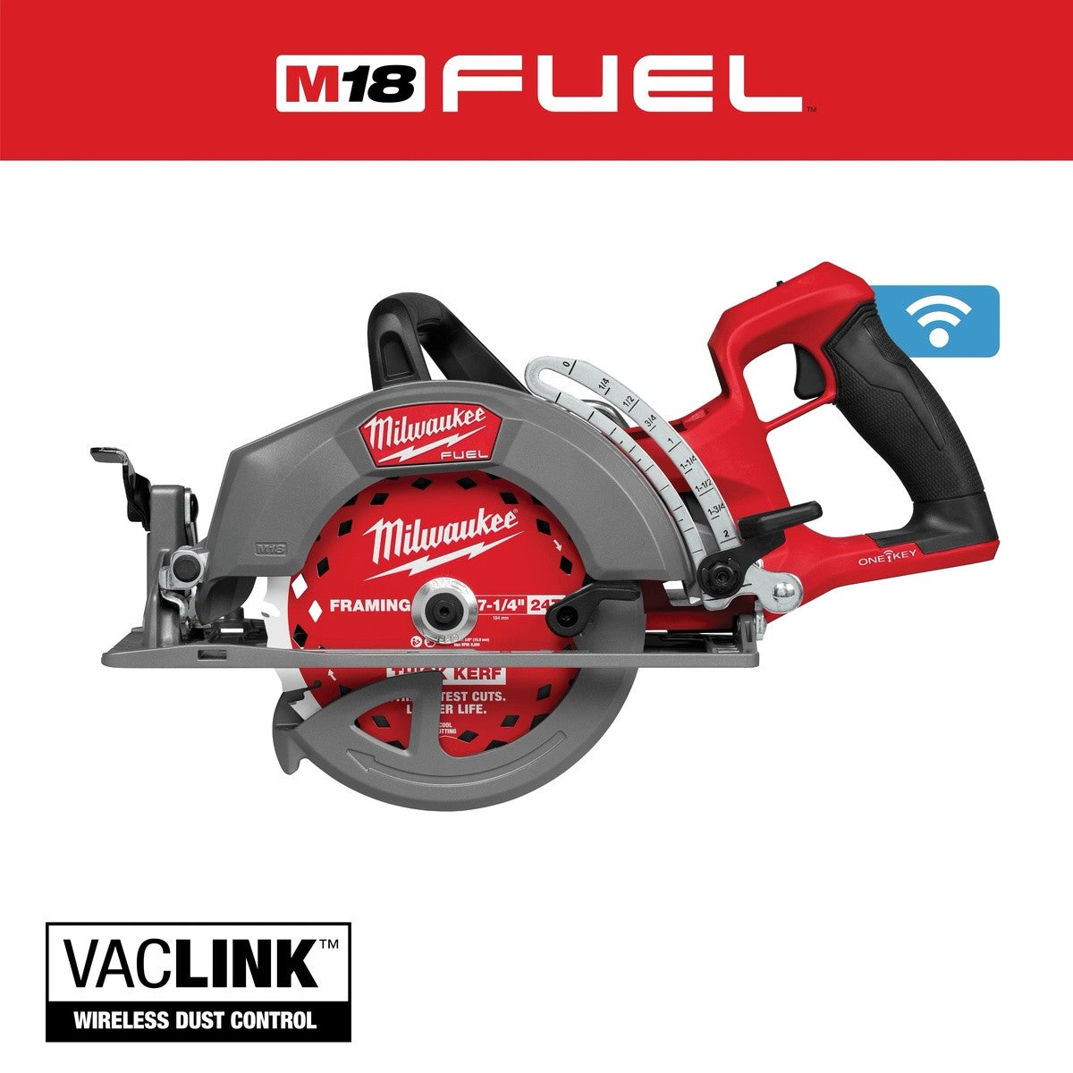 Milwaukee 2931-20 M18 FUEL 7-1/4" Rear Handle Circular Saw with ONE-KEY Tool Only - 2