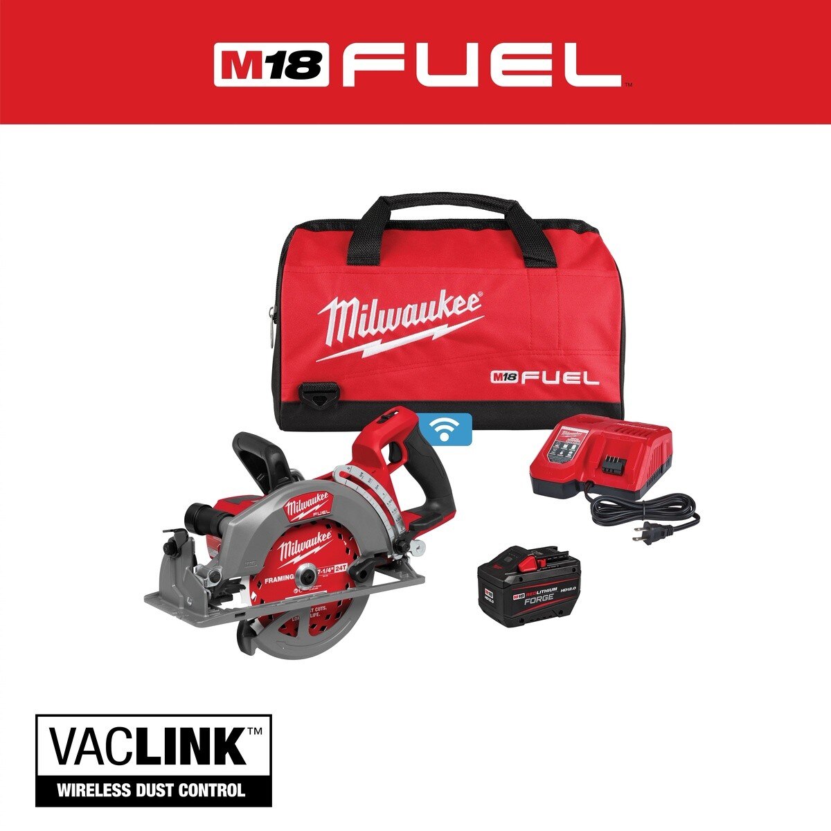 Milwaukee 2931-21HD M18 FUEL 7-1/4" Rear Handle Circular Saw Kit with ONE-KEY (12.0Ah Battery) - 2