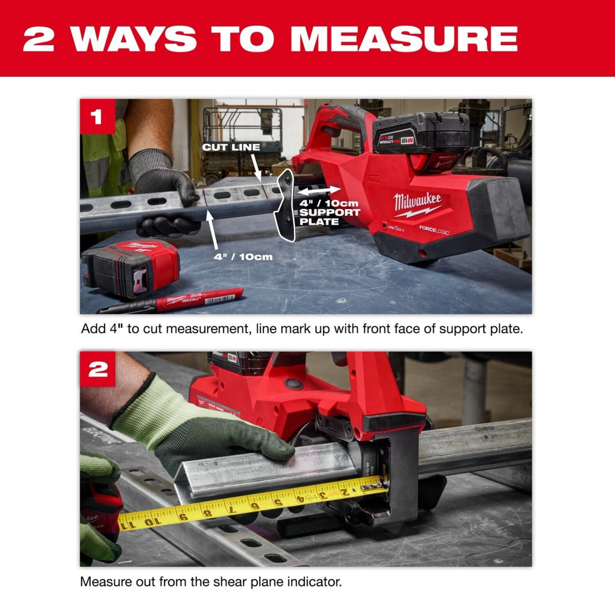 Milwaukee 2933-20 M18 FORCE LOGIC Single Channel Strut Shear Tool-Only (Includes Dies and Bag) - 4