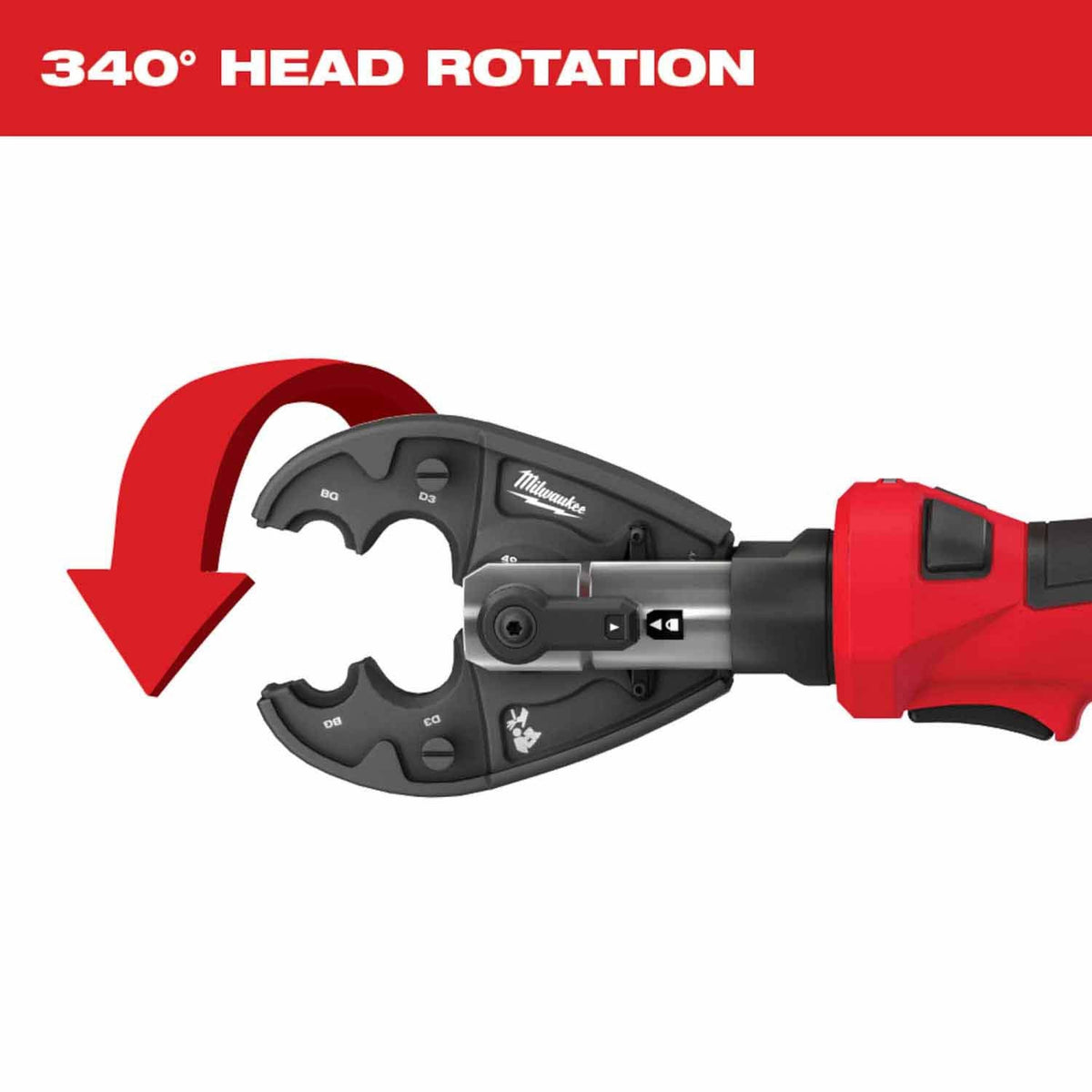 Milwaukee 2978-BGCUT M18 FORCE LOGIC 6T Linear Utility Crimper w/ BG-D3 Jaw & Cutting Jaws - 5