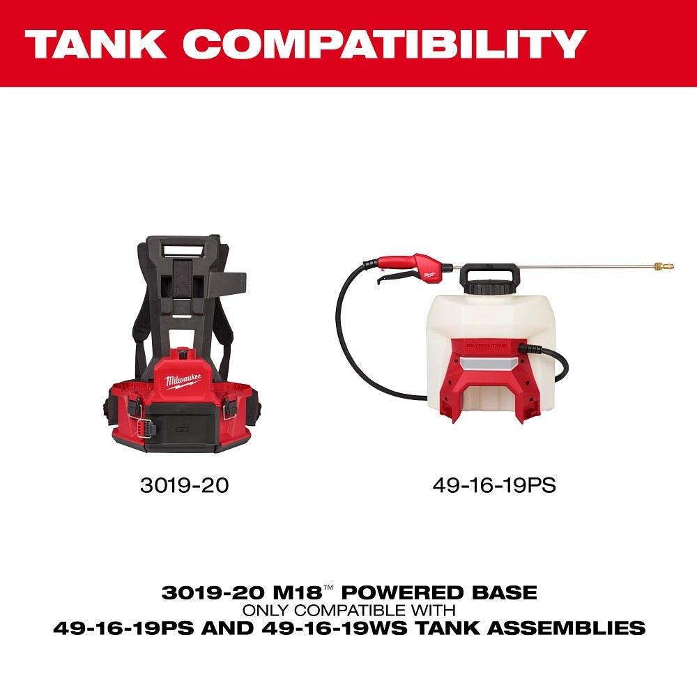 Milwaukee 3019-20PS M18 4-Gallon Backpack Sprayer w/ SWITCH TANK (Tool Only) - 8
