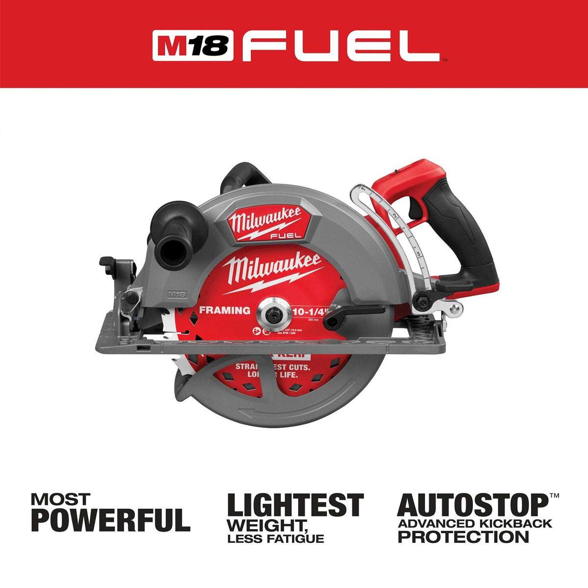 Milwaukee 3026-20 M18 FUEL 10-1/4" Rear Handle Circular Saw - 2